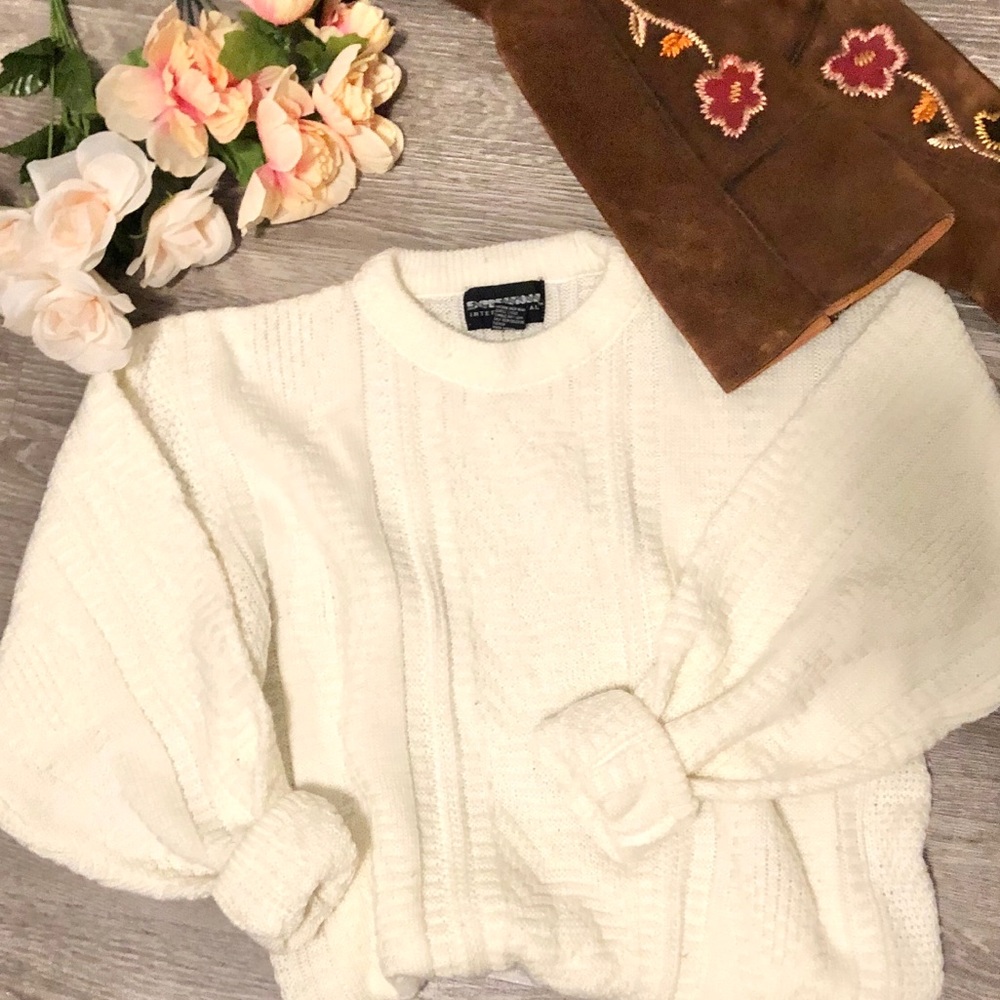 5/$20 Chunky White Oversized Sweater